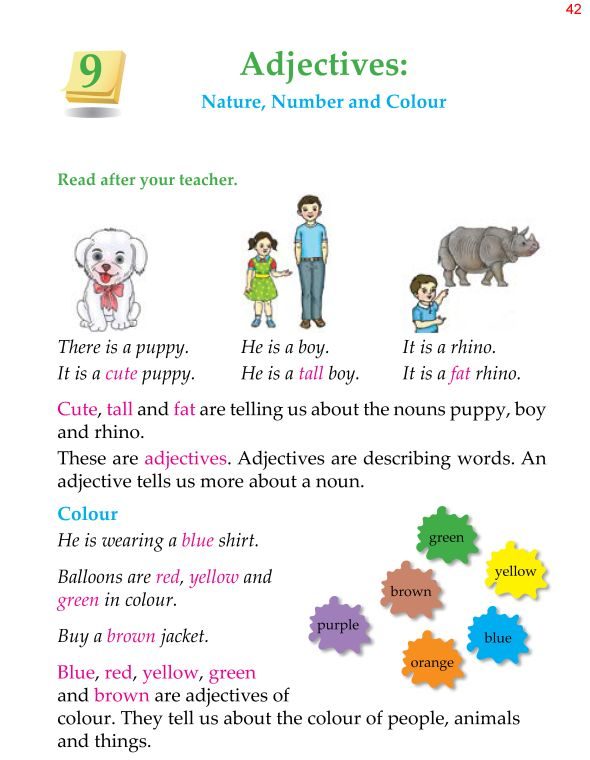 1st Grade Grammar Adjectives 1