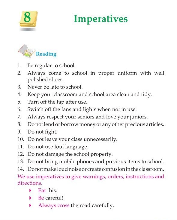 3rd Grade Grammar Imperatives