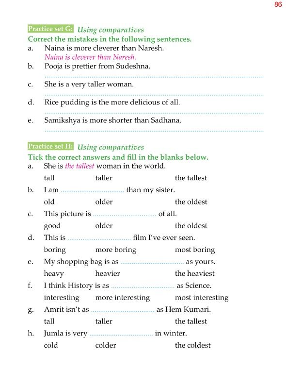 Grammar 4th Grade Grammar Adjectives Adverbs Comparisons