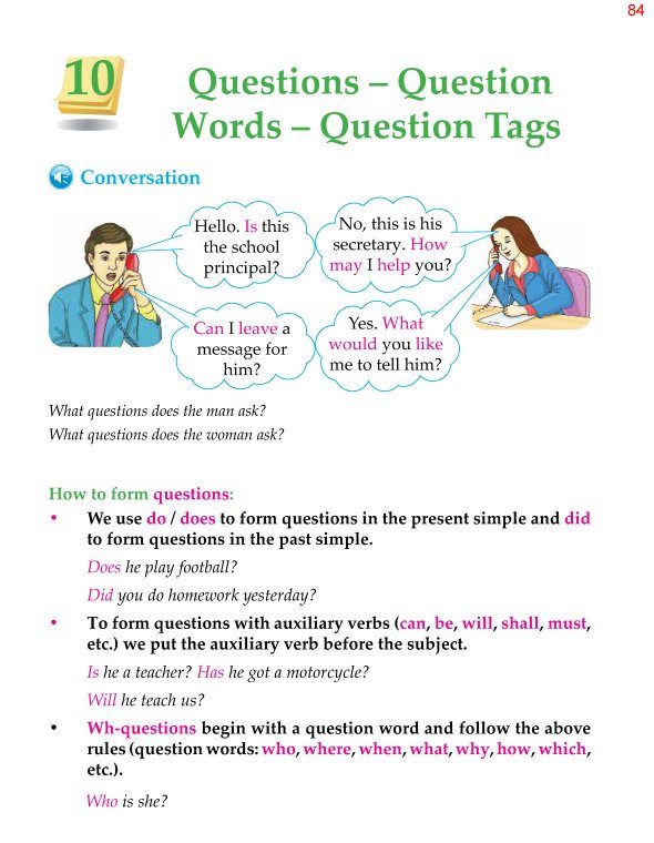 5th Grade Grammar Questions Question Words Question