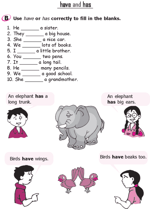 Grade 1 Grammar Lesson 15 Verbs - have and has (1)