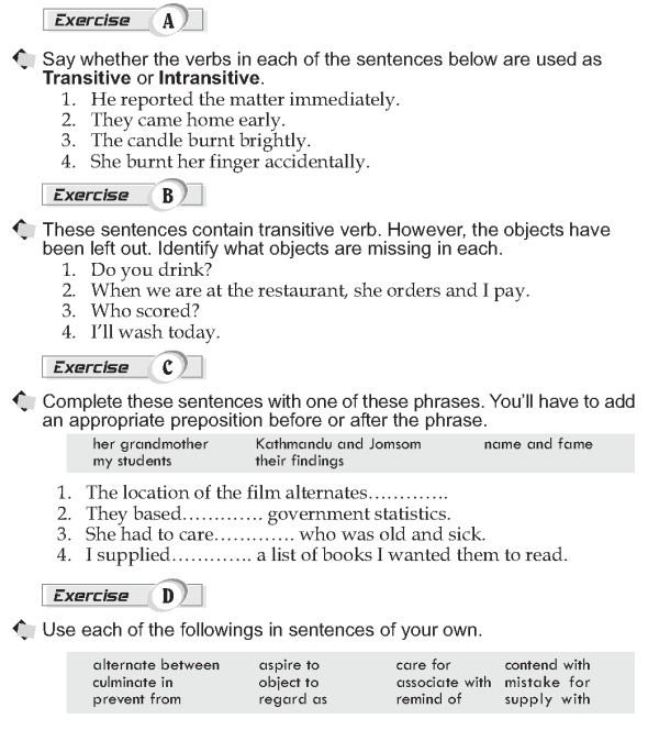Grade 10 Grammar Lesson 15 Verbs with and without objects (2)