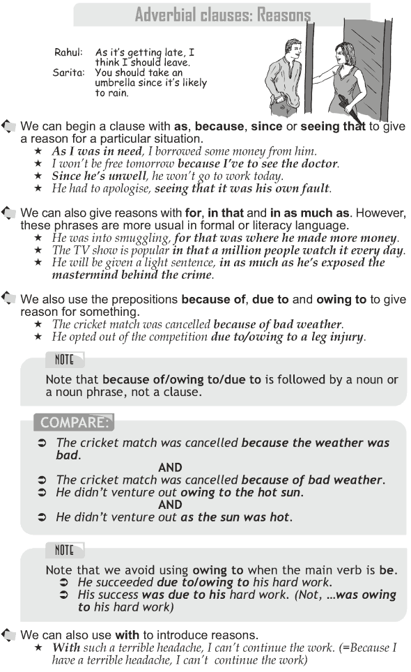 Grade 10 Grammar Lesson 46 Adverbial clauses: Reasons