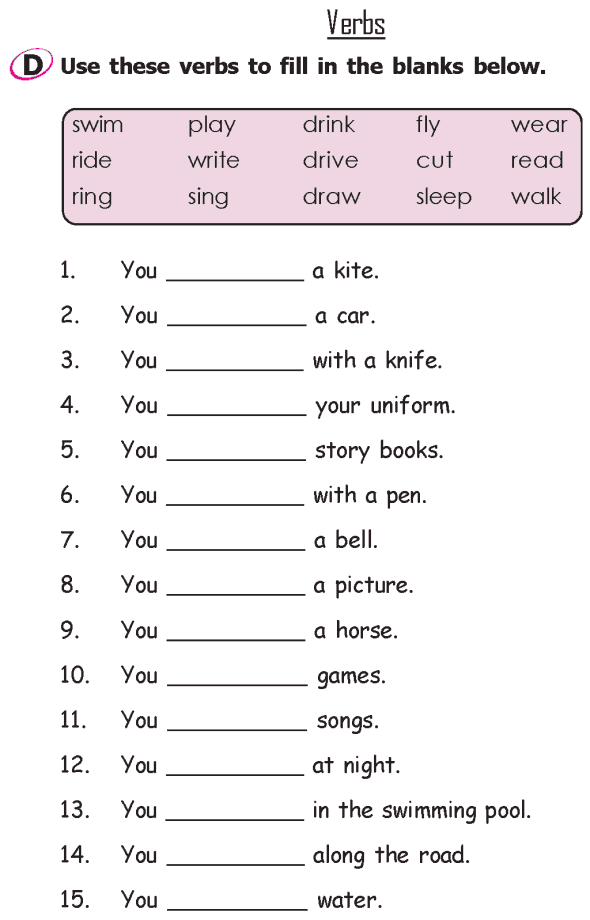 Grade 2 Grammar Lesson 11 Verbs (4)