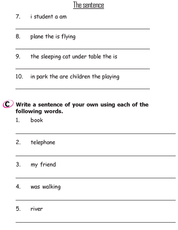 Grade 2 Grammar Lesson 18 The sentence (3)