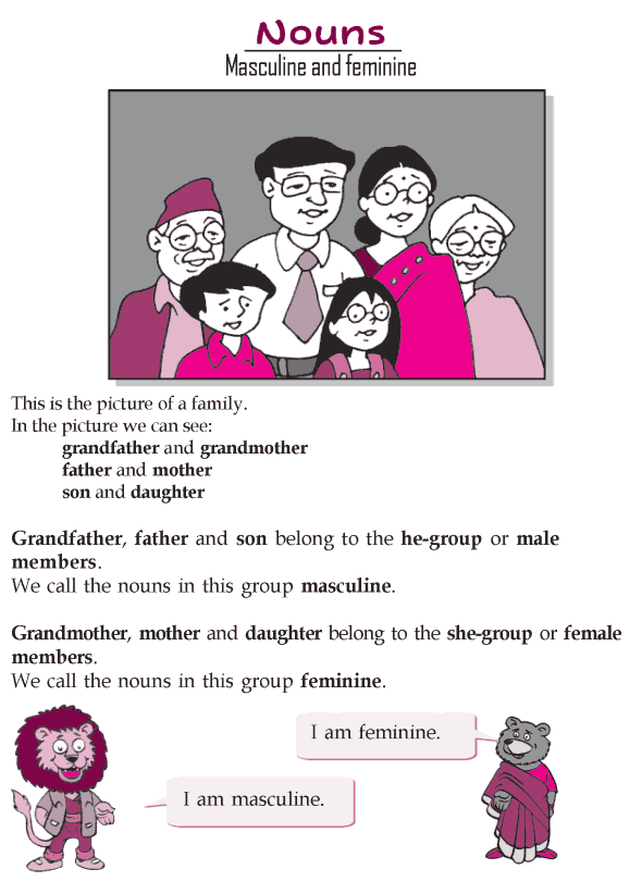 Grade 2 Grammar Lesson 7 Nouns - Masculine and feminine (1)