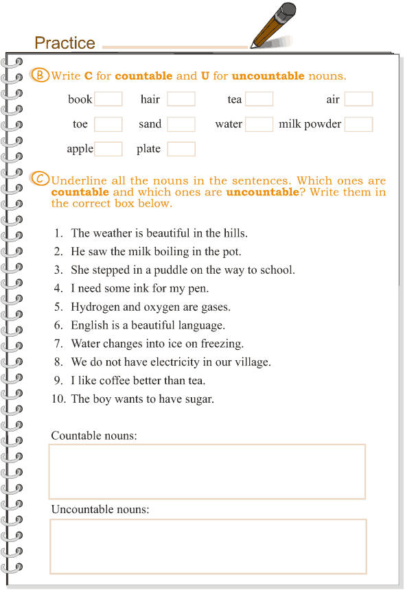 Grade 3 Grammar Lesson 3 Nouns - countable and uncountable (4)