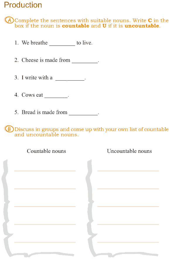 Grade 3 Grammar Lesson 3 Nouns - countable and uncountable (5)