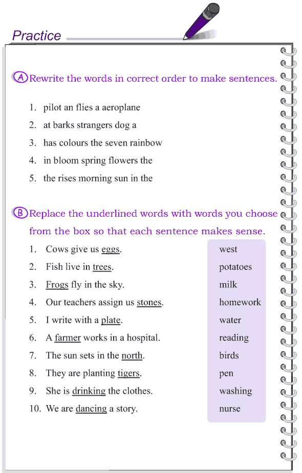 Grade 4 Grammar Lesson 1 The sentence - order and sense (2)