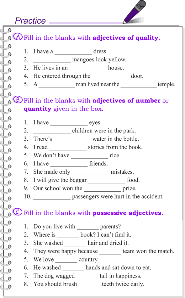 Grade 4 Grammar Lesson 10 Kinds of adjectives (4)