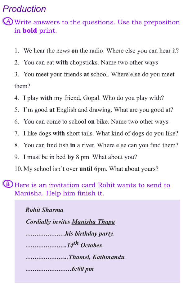 Grade 4 Grammar Lesson 15 Prepositions (5)