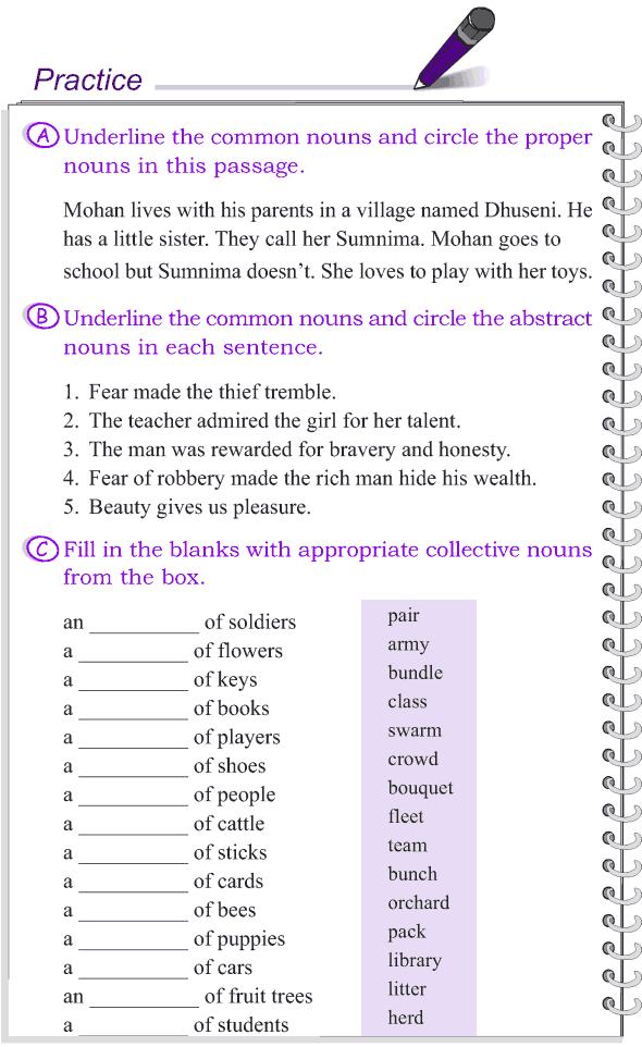 Grammar Grade 4 Grammar Lesson 4 Kinds Of Nouns Common And Proper Nouns Worksheet Answer Key