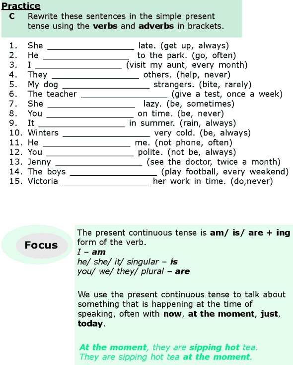 Grade 6 Grammar Lesson 1 The simple present and the present continuous (2)