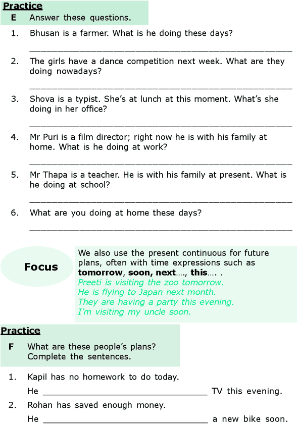 Grade 6 Grammar Lesson 1 The simple present and the present continuous (4)