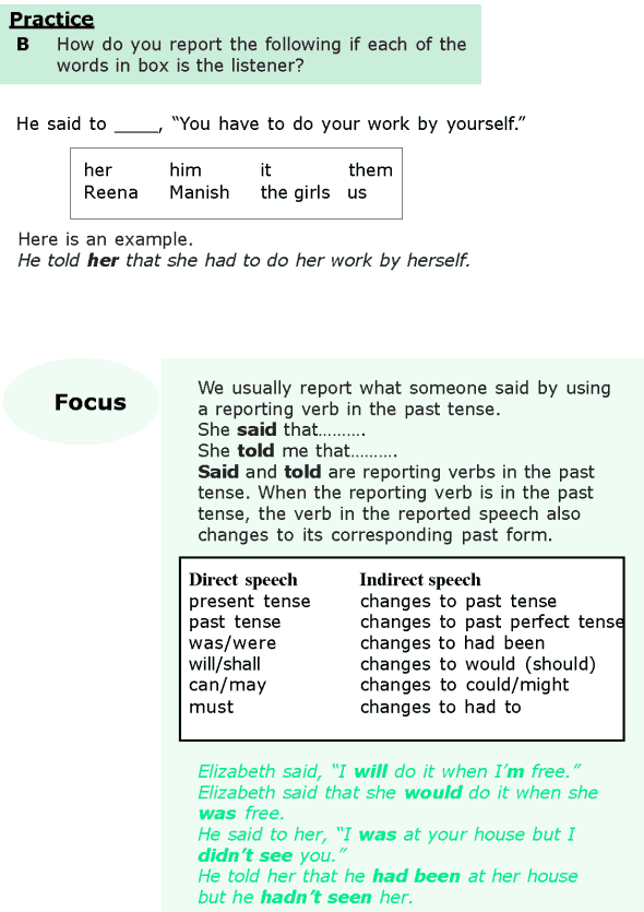 Grade 6 Grammar Lesson 13 Direct and indirect speech (2)