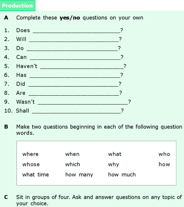 Grade 6 Grammar Lesson 8 Questions (4)