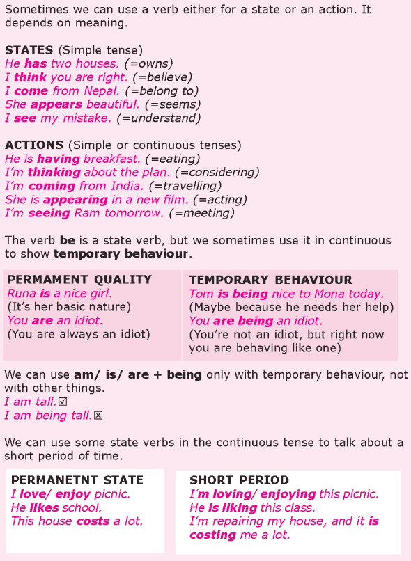 Grade 8 Grammar Lesson 3 State verbs and action verbs (1)