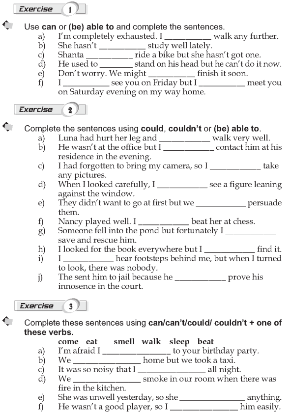 Grade 9 Grammar Lesson 20 Can, could and (be) able to (2)